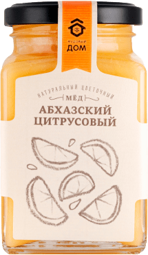 Мёд МЕДОВЫЙ ДОМ натуральный цветочный  Абхазский цитрусовый 320г1шт стекло